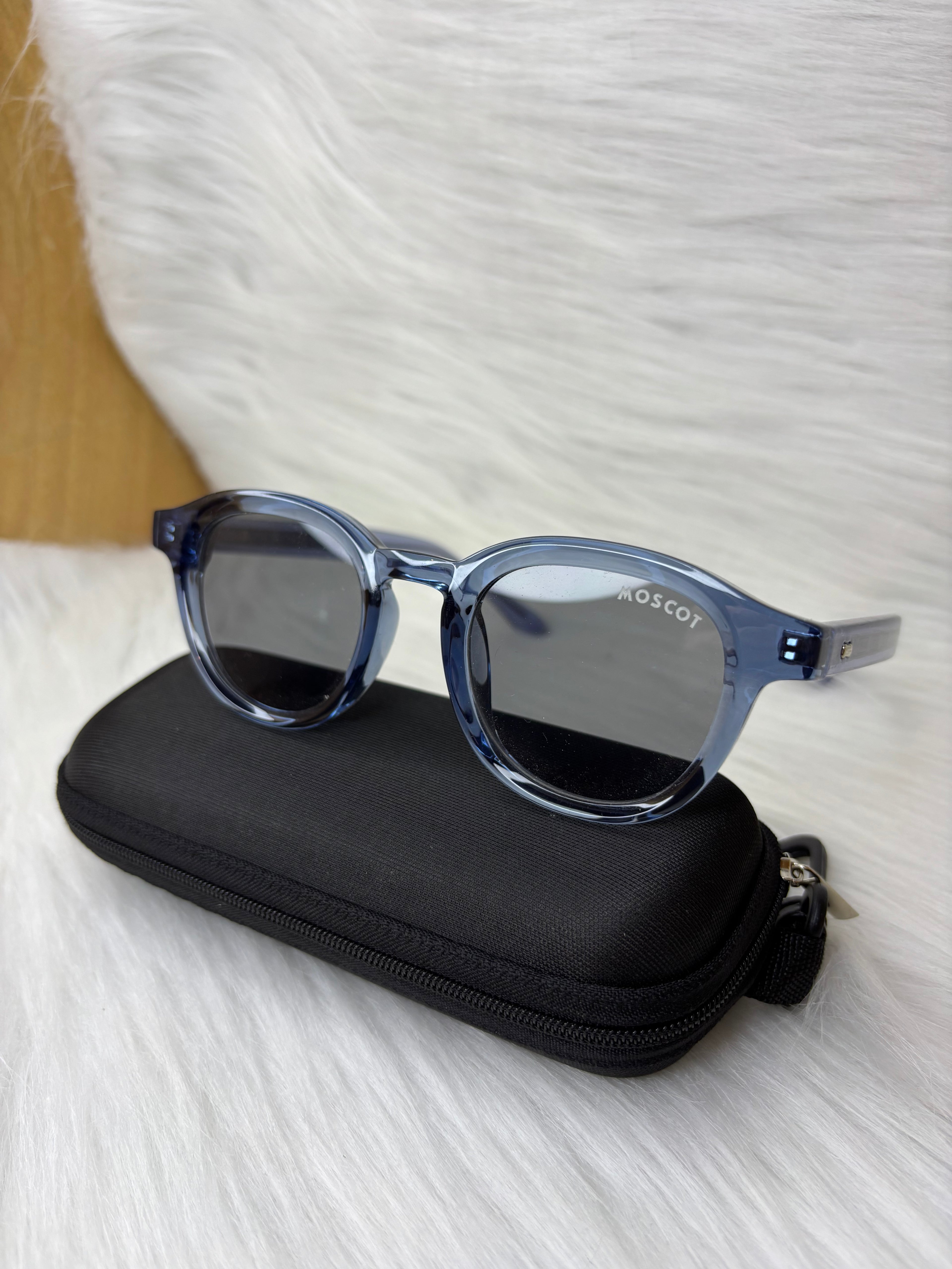 Moscot Bleu ronde uv protection