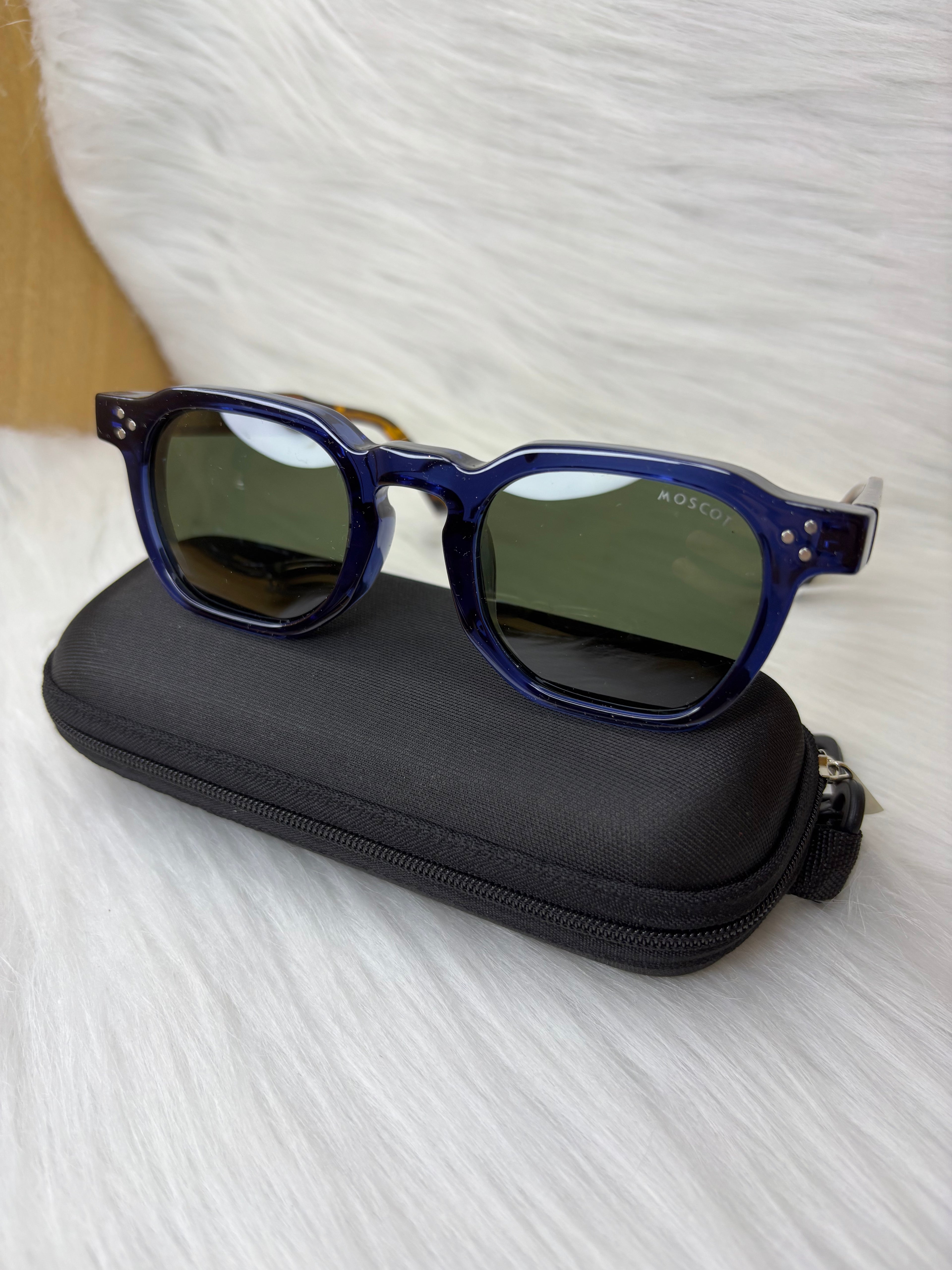Moscot blue polarisé branche jaguar